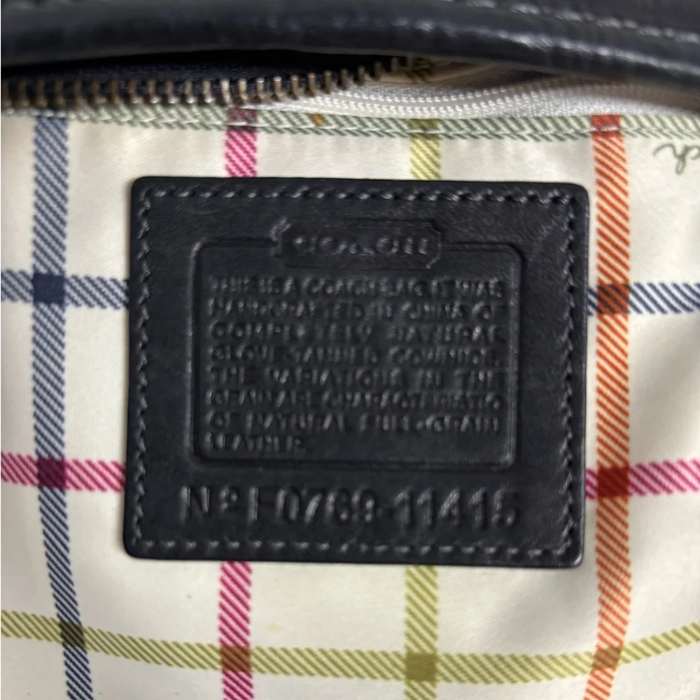 Vintage Coach black leather Bleeker style shoulder bag - Picture 7 of 10